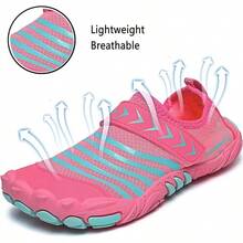 Shoes Barefoot Aqua Socks Outdoor Indoor Quick Dry Sandals Lightweight Slip On Walking Sneakers Beach Pool Swim (Little/Big) - 紅色 - 查看 3