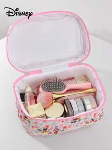 Disney 官方授权米奇米妮卡通设计大容量收纳包，卡通洗漱包，学生创意化妆旅行收纳包，迷你手提包兼手机袋，可爱卡通人物大容量化妆品护肤品收纳包，圣诞节、万圣节、生日惊喜礼物，送给家人朋友，史迪奇爱好者 - 彩色 - 查看 8