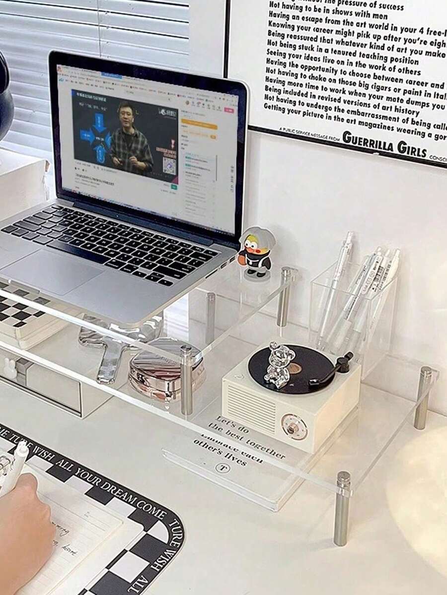 1 件透明亚克力笔记本电脑支架、显示器支架、台式电脑展示架，高度 30/40/50 厘米 - 彩色 - 查看 1