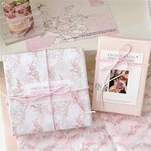 1 包粉色兰花薄纸，50 * 35 厘米礼品包装纸，优雅的粉色和绿色花卉设计 - 适用于婚礼、生日、节日和派对装饰 | 花卉图案纸 | 装饰纸，礼品包装用品 - 彩色 - 查看 8