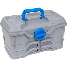 Outdoors Next Gen 4 0 Medium Fishing Tackle Box 4 Pivot Trays 23 Compartments Includes 25piece Tackle Kit Fishing Tackle And Gear Storage Fishing Lure Organizer Light Gray - LightGray - View 1