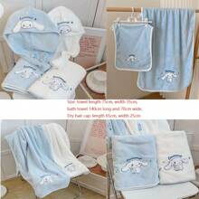 Sanrio 5pcs Children's Towel, Face Wash Square Towel, Soft, Fluffy, Cute, The Perfect Choice For Bathing Time! Home Bathroom Decor Fall Decor Back To School For Beauty Salon Home Bathroom