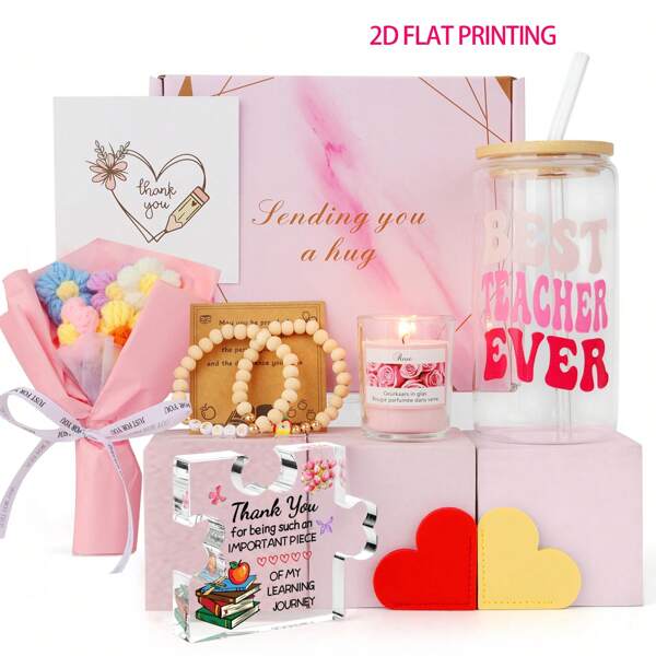 1 Set Heartfelt Teachers Appreciation Small Gifts - Colorful Inspiring Message, Teacher Thank You Gifts, Thanksgiving Gifts, Back To School Party Supplies, Graduation Party Supplies, Retirement Thank You Gifts, Gifts For Women In Education - Desk Decor