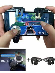 A Foldable 4-In-1 Multifunctional Mobile Game Controller And A Pair Of Intelligent Mobile Game Controller Triggers - Enhance Your Gaming Experience With Sensitive Shooting Target Buttons, Six-Finger Flexibility, And Smooth Operation - Ideal For Mobile Phone Gamers Seeking Precision And Control