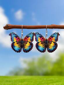 1 Cặp bông tai bướm Acrylic nhiều màu sắc sang trọng và đa năng - Nhiều màu - Xem 5