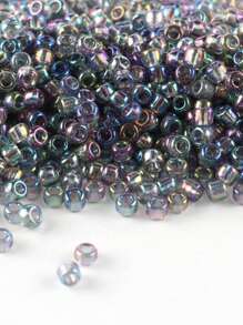 GO2CJBEADS 10 جرام جودة جيدة من حبيبات الزجاج الشفافة بقياس 2 ملم بألوان نمط لتصنيع المجوهرات