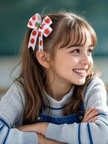 2pcs Back To School Hair Bows For Students Apple Pencil School Bus Letters Pattern Bow Hair Clips White Black Grosgrain Ribbon Bow Alligator Clips Cute Apple Pencil School Bus Letters Printed Bow Hair Clips Adorable Back To School Bow Barrettes For First Day Of School Teens Hair Accessories