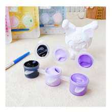 Sanrio Sanrio Character 3D Model Coloring Toy Hand-Painted Set - DIY Plaster Watercolor Set For Arts And Crafts, Perfect For Valentine's Day Gifts, Chinese New Year, Birthdays And Other Small Gifts, Style Random Shipping, Is An Ideal Gift For Friends