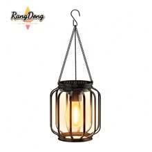 RANGDONG 1pc/2pcs Solar Lantern Outdoor Light, Upgraded Metal Solar Lantern Lamp, IP65 Waterproof Pendant Light For Courtyard, Garden, Patio, Walkway Decor