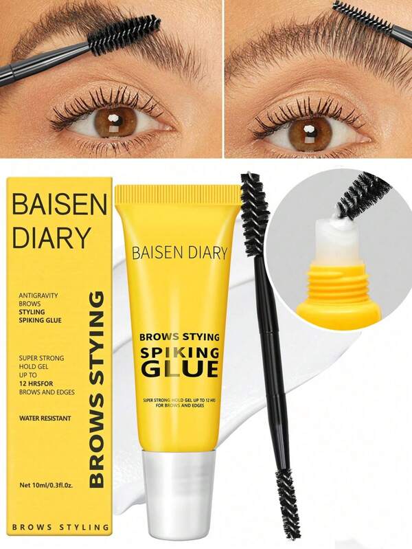 Brow Styling Spiking Glue - Clear Eyebrow Setting Gel, Brow Fix Gel, Waterproof And Sweat-Proof Eyebrow Repair Liquid Brows Styling Beauty Salon Home Use Makeup