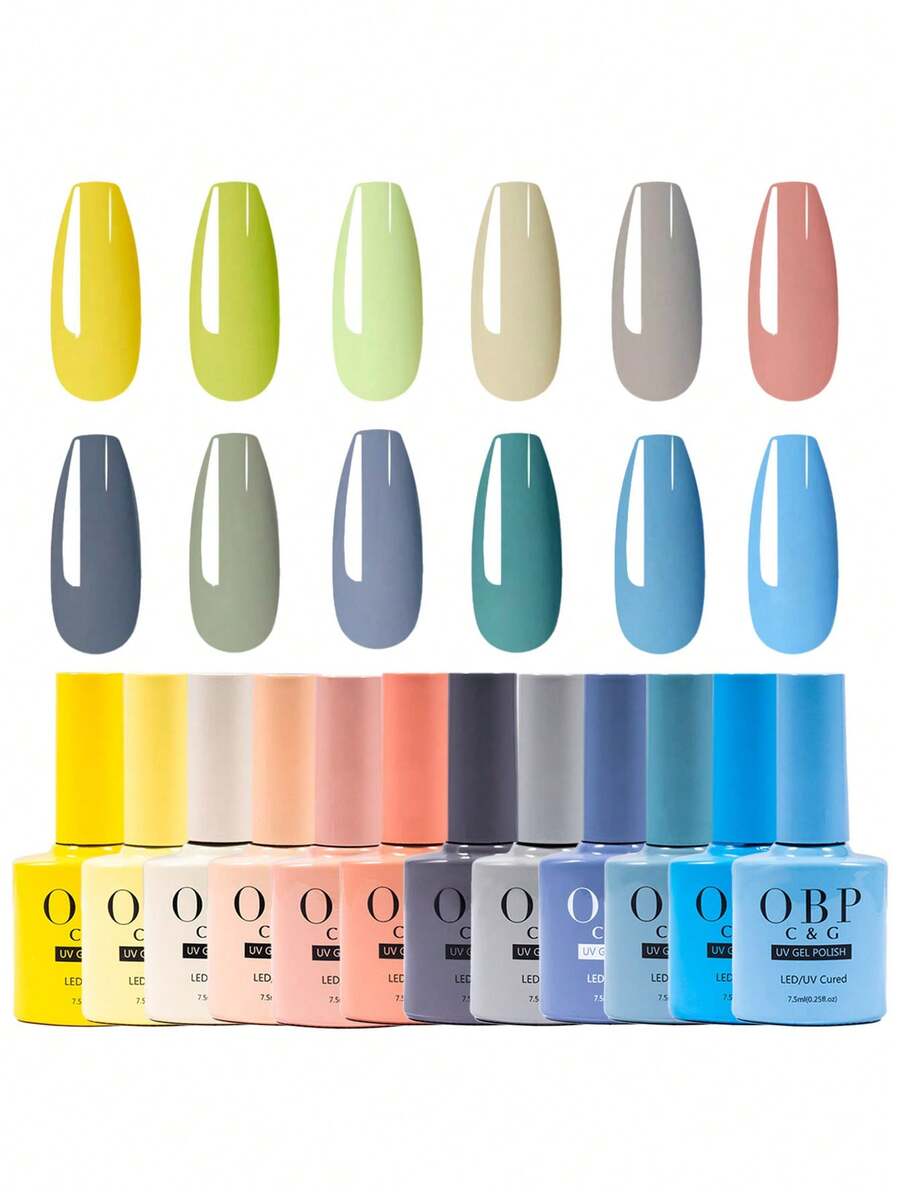 OBP C & G OBP Range Of 12 Semi-Permanent Gel Polish 3 Steps - Blue - View 1