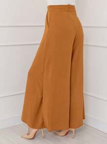 Calça Pantalona Boca Sino Feminina Com Bolso Com Forro Com Zíper Ladeira Cintura Alta Cód102
