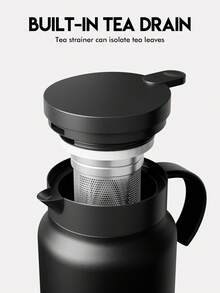 27/32oz Stainless Steel Vacuum Insulated Coffee Carafe, Small Beverage Dispenser, Suitable For Coffee, Milk, Hot Chocolate And Other Drinks - Black - View 6