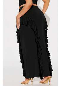 Tassel Long Pencil Skirts For Women Casual Bodycon Skirts Going Out Bottom - 黑色 - 查看 4