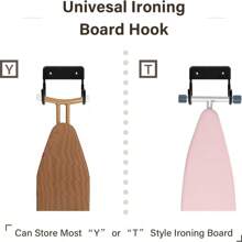 1pc Iron Ironing Hanging Hook Rack, Black Color, Suitable For Home Hanging Storage
