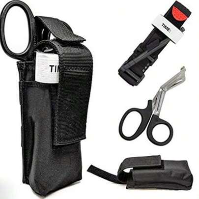 Torniquete Leve para Sangue Torniquete/Cinto Militar Marinha dos EUA Marinha CAT Emergência Tratamento de Emergência/Fecho Médico Portátil Suprimentos Médicos Aplicação One-Touch (Torniquete + Tesoura + Bolsa)