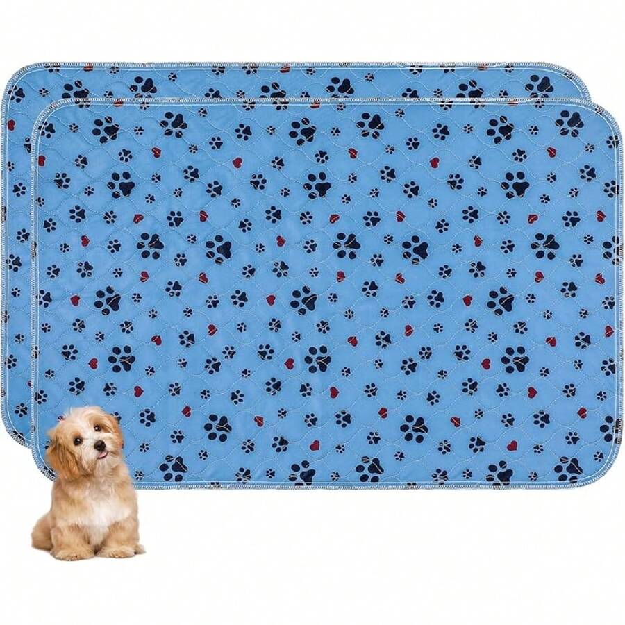 Pack Extra Large Super Absorbent Reusable Puppy Pads,Non-Slip Waterproof Dog Pee Pad,Pet Training Pads For Couch, Crate,Potty Training,Floor - 18X24 英吋(2 件裝) - 查看 1