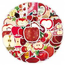 50pcs Apple Style Ins Minimalist Red Decorative Sticker, Creative For Floral Vase, DIY Notebook School Supplies, Back To School