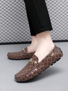 Versatile Casual Loafers Sneakers, Lightweight & Fashionable Men Shoes, Suitable For All Seasons - Brown - View 3