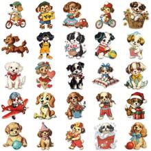 SCXXBSW 50 pegatinas vintage con estilo estadounidense de cachorros - Pegatinas irregulares de PVC con temas de dibujos animados exquisitos, adecuadas para botellas de agua, computadoras portátiles, scrapbooks y equipaje - Divertido set de pegatinas a prueba de agua.