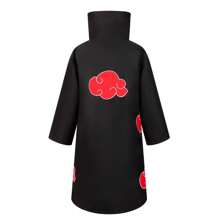 Costume de cosplay de cape de l'organisation des vêtements avec nuages rouges, costume d'Halloween de performance, cape d'Uchiha Itachi