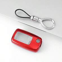 适用于大众迈腾、高尔夫4/3/5/6、MK6、帕萨特、途安、宝来、途观、捷达、朗逸、明锐等车型的汽车钥匙保护壳，精致高端，男女皆宜。 - 銀色橢圓扣 - 查看 15