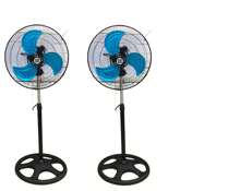 Ventilador PREMIUM cabeza giratoria 360 grados de pie grande Industrial Juego de 2 ventiladores Aspa metalica 3 aspas  altura regulables 90w AIRE MUY FUERTE ajuste 3 velocidades 18pulgadas calidad premium garantizado