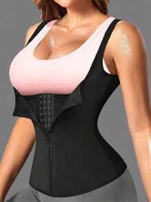 1 pieza Corsé reductor de cintura con cremallera para mujer, chaqueta cinturón de la cintura