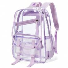 Casual Backpack For Men, Large-Capacity Transparent Jelly Backpack, Pvc Student Schoolbag For Women, 2025 New Style For Men, Fashionable And Personalized Transparent Waterproof Backpack, Primary School, Junior High School And Senior High School Schoolbag, Multi-Compartment Pocket Backpack, Travel And Travel Backpack For Girls, School Backpack For Both Men And Women, Waterproof Clear Backpack, Casual Style For Outdoor Sports Or Travel Convenience - Multicolor - View 9