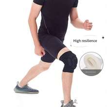 1 par de rodilleras redondas de carey negro y azul marino, protección antideslizante y con absorción de impactos para deportes, rodilleras gruesas adecuadas para hombres y mujeres, soporte ligero para fitness, deportes, baile y trabajo al aire libre