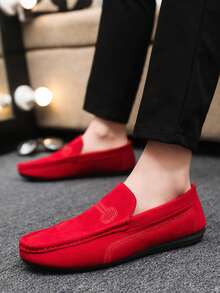 1 双男士新款休闲时尚一脚蹬运动鞋，学生风格，透气防滑