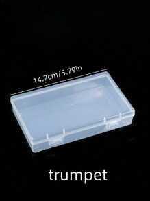 1/3/6 pièces Autocollants Boîte de rangement en plastique, Organisateur de dos, Notes, Emballage, Boîtes de rangement de papeterie, Boîtes à stylos, Boucles de fermeture, Boîtes vides sans grille en PP, Boîtes de rangement en plastique transparent, Accessoires, Boîtes carrées en plastique PP
