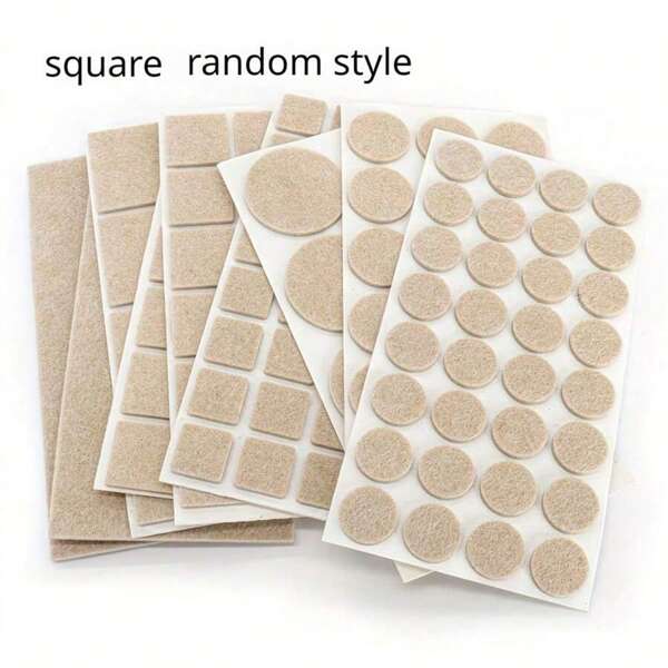 72/144-teiliges Möbel-Filzpolster Set - rutschfeste Stuhlbeinpads zum Schutz von Holzböden, metallische Möbel und Bodenscutz-Pads - neutrales beige in verschiedenen Größen
