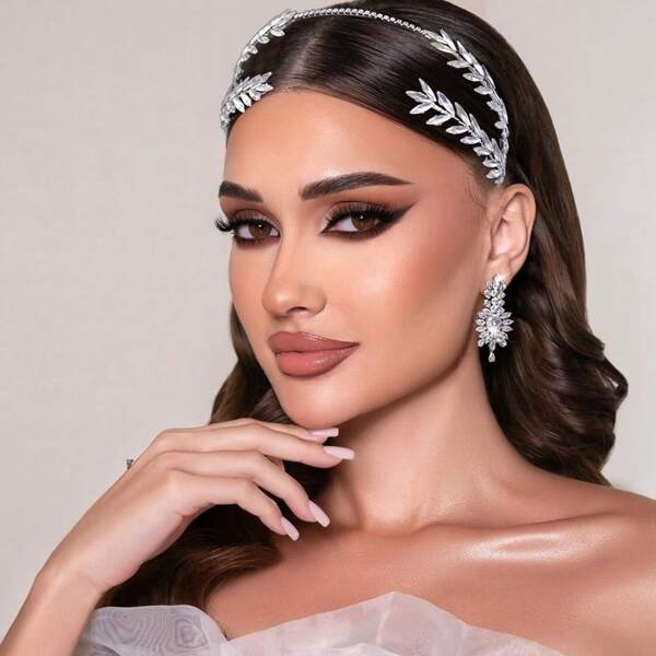 1pc Silver & Gold Bridal Hair Accessories, Suitable For Bride, Wedding, Party, Event