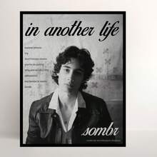 1张Sombr乐队“In Another Life”海报 - 独立流行音乐墙饰，乐队美学帆布印刷墙画，粉丝礼物装饰，现代客厅卧室宿舍无框画 - 彩色 - 查看 1