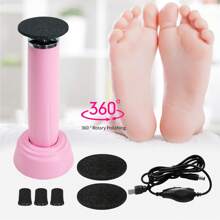 Removedor eléctrico de callosidades de los pies, máquina de pedicura ajustable con 3 discos de lijado, 3 pulidores de uñas, lima eléctrica para pies y removedor de callosidades, exfoliador de pies de metal unisex, lima eléctrica multiusos para pies