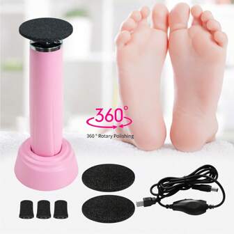 [Portable Electric Foot Grinder & Pedicure Kit] Electric Foot File, Portable Foot Remover, And Pedicure Tools. Easily Removes Stubborn Calluses, Effectively Prevents Dry And Rough Feet. Adjustable Speed Pedicure Device With Replaceable Sanding Discs, Suitable For Men And Women Foot Care Tools, Can Remove Dead Skin, Hardened Skin, And Calluses On The Soles.
