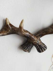 1pc Vintage Deer Antlers Wall Hooks Wall Mounted Clothes Hanger Coat Rack Key Holder For Decorative Wall Hook Deer Antlers Wall Mounted Hooks Home Decor Christmas Decorations Room Decor Christmas - Multicolor - View 3