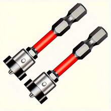 强力磁性定位钻头 | 防滑防撞设计，黑金十字螺丝刀头，适用于天花板/木工，防水地板安装工具，是木质/硬质地板、办公室使用、万圣节和圣诞节礼物的理想之选，圆形螺丝刀工具