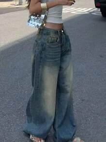 Oversized Boyfriend Style Women's Casual Jeans