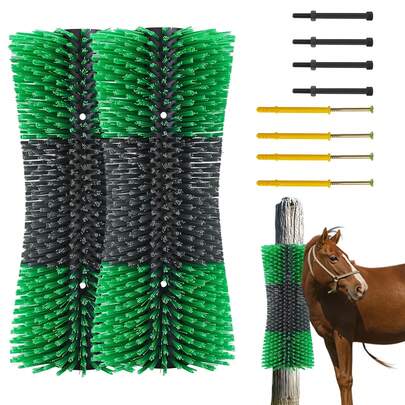 2/4Pcs Scratching Brush For Livestock, Large Horse Brushes For Grooming, Cow Massage Cleaning Relieve Itching On The Back Of Livestock Brush For Horse, Cows, Sheep