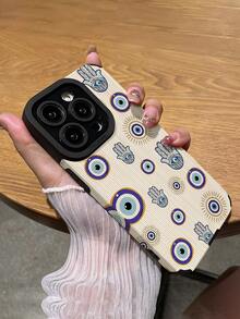 1 件白色和蓝色恶魔之眼条纹经典防摔软保护手机壳,适用于 Apple 且防水防震防刮 - 彩色 - 查看 6