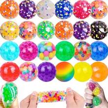 2/5/10/20/30/72PCS 减压球，成人感官压力挤压球，彩色减压挤压球，减压玩具，生日派对礼品，礼品袋填充物，皮纳塔填充物，礼品袋填充物，款式和颜色随机