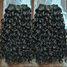 BINF Pixie Curly Hair Bundles Deep Curly Hair Bundles Brazilian Raw Hair Weaving 12-24 Inch Hair Loose Deep Wave Bundles Virgin Human Hair Weave Natural Black - Natural Black - 查看 3