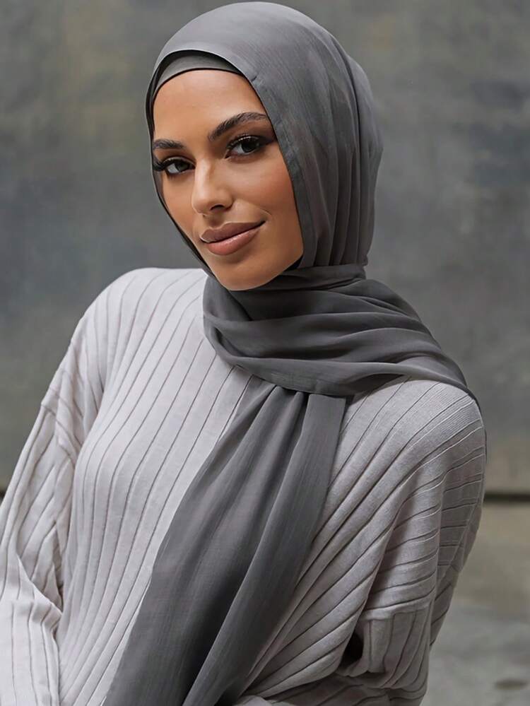 1 件加大码 180*90 厘米女士纯色透气柔软莫代尔头巾头巾头带适合 Abaya 女士面纱 - 彩色 - 查看 18