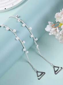 2 件女士珍珠胸罩肩带，可调节隐形胸罩肩带，理想礼物 - 彩色 - 查看 4