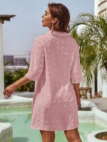Women's Swimsuit Cover - Ups White Chiffon Bikini Swimwear Beach Dress Outfits Summer 6HQS - 粉色 - 查看 3