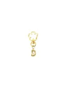 1pc Cute Bubble Alphabet Charm Bag Pendant - Flower Shape Keychain, High Quality Gold Letters A-Z, Shiny Alloy Bag And Backpack Pendant - Perfect Gift For Birthdays And Special Occasions, Keychain Ring Bag Backpack Pendant Car Pendant, Gift For Women And Girls, Wallet And Handbag Accessories, Bag Pendant, Best Gift For Lovers, Friends, Party Souvenirs