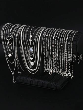 24/13/11 minimalistiska halsband och armband med orm-, hjärta-, fjäril-, stjärn-, vattendroppe- och vridmönster för kvinnor, lämpliga för dejt, semester, vardagskläder, present