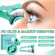 1 对磁性睫毛漫画睫毛猫眼睫毛磁性睫毛带涂抹器自然外观可重复使用无需胶水易于粘贴和去除尖刺假睫毛纤细（闪光）条状睫毛、睫毛、睫毛、假睫毛 - 眼尾拉長款 - 查看 6